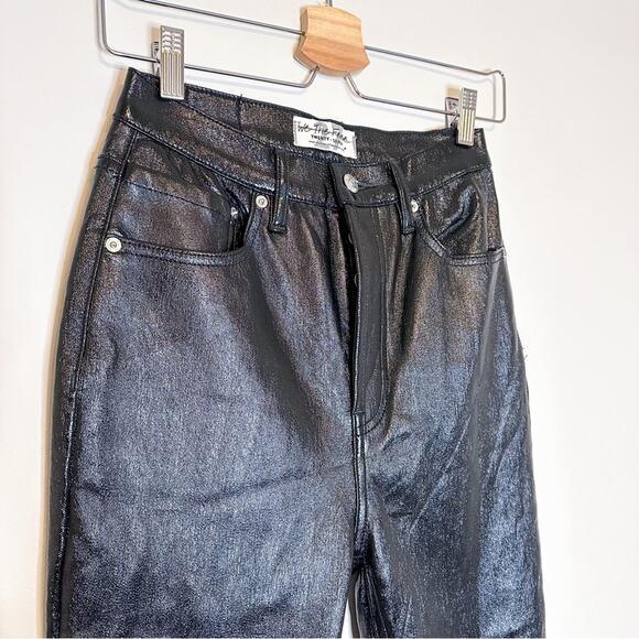 Free People We The Free Phoenix Coated Skinny Jean in Liquid Black - Picture 3 of 7